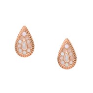 Clous d'oreilles Fossil Mosaic Teardrop en nacre