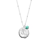 Collier Les Georgettes argenté perles turquoise
oxydes de zirconium - Collection les Cadettes