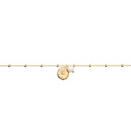 Bracelet les Georgettes doré perles ivoire oxyde de zirconium - Collection les Cadettes