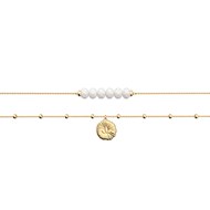 Bracelet Les Georgettes doré perles ivoire oxydes de zirconium - Collection les Cadettes