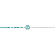 Bracelet Les Georgettes argenté laqué perles turquoise - Collection les Cadettes