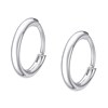 Boucles d'oreilles homme Lotus anneau acier - vue V1