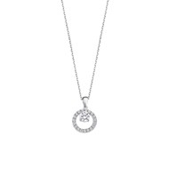 Collier Lotus Silver cercle oxydes