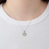 Collier Lotus Silver cercle oxydes - vue V2