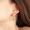 Boucles d'oreilles créoles Lotus Silver dorées - vue V2
