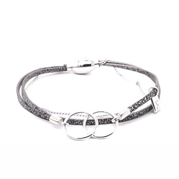 Bracelet Flowerforzoe Bel Ami pailleté argenté