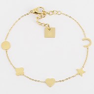 Bracelet Zag Bijoux Naëlle Symboles Acier doré