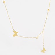 Collier Zag Bijoux Acier doré uni