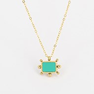 Collier Zag Bijoux Acier doré uni