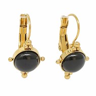 Boucles d'oreilles Zag Bijoux acier doré dormeuses