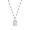 Collier Argent Opale rose rectangulaire - 032461P - vue V2