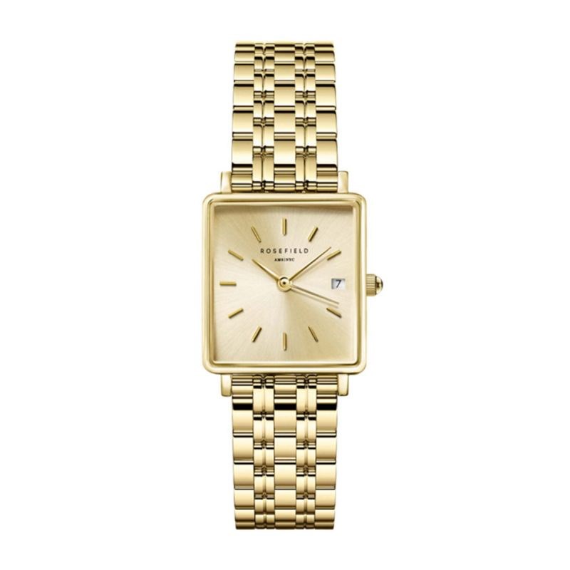 Montre Rosefield Femme 'Boxy XS' Quartz - Boîtier métal doré - QCGSG-Q048