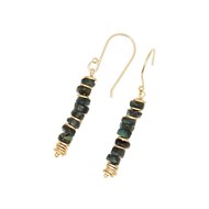 Boucles d'oreilles 'Quetzal' Emeraude