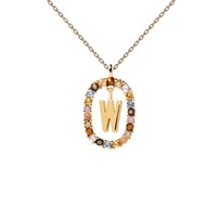 PDPAOLA Collier en argent doré  - Lettre W -