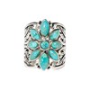 Bague 'Amancay' Turquoise 2,20ct et Argent Massif 925/1000 - vue V1