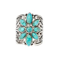 Bague 'Amancay' Turquoise 2,20ct et Argent Massif 925/1000