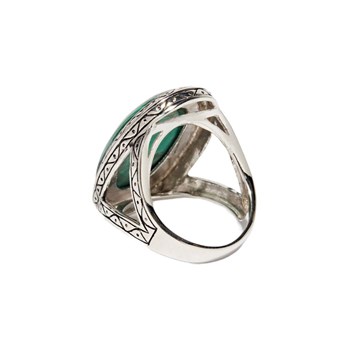 Bague 'Zafiro' Malachite 15,70ct et Argent Massif 925/1000