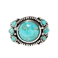 Bague 'Cihuateteo Turquoise' Argent 925