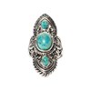 Bague 'Toronjil' Turquoise 2,70ct/3 et Argent Massif 925/1000 - vue V1