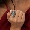 Bague 'Toronjil' Turquoise 2,70ct/3 et Argent Massif 925/1000 - vue V2