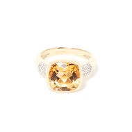 Bague ' Annette' Or jaune et Citrine
