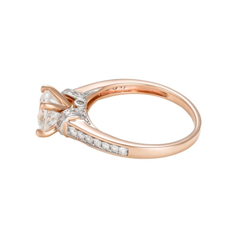 Bague 'Capucine' Or rose et Topaze - vue 4