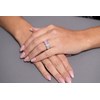 Bague Elisabeth en Argent avec oxyde de zirconium rose - vue V2