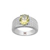 Bague Elisabeth en Argent avec oxyde de zirconium vert - vue V1