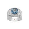 Bague Margaret en Plaqué Or avec oxyde de zirconium bleu topaze - vue V1