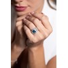 Bague Victoria en Argent avec oxyde de zirconium bleu topaze - vue V2