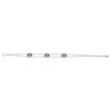 Bracelet souple Victoria en Argent avec oxyde de zirconium bleu topaze - vue V1
