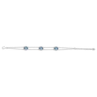Bracelet Ottoman Homme En Argent Sterling Avec Pierre Bleue - Occasion, Usure Du Temps