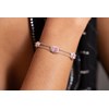 Bracelet souple Victoria en Argent avec oxyde de zirconium rose - vue V2