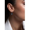 Boucles d'oreilles pendantes Elisabeth en Argent avec oxyde de zirconium bleu topaze - vue V2