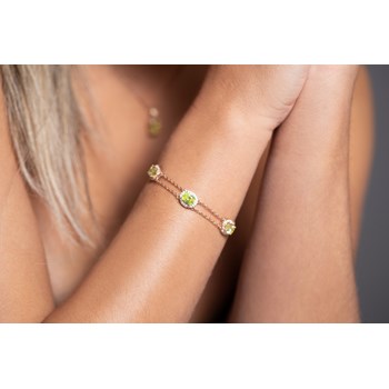 Victoria vergulde armband met groen zirkoniumoxide
