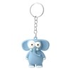 Porte-clés éléphant rigolo bleu en 3D - vue V1