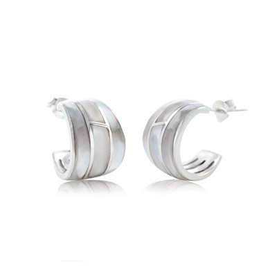 Boucles d'oreilles pendantes argent 925/000 anneaux cercles entrelacés