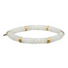 Bracelet Chakra Perles Heishi Quartz Blanc-XS-14cm - vue V1