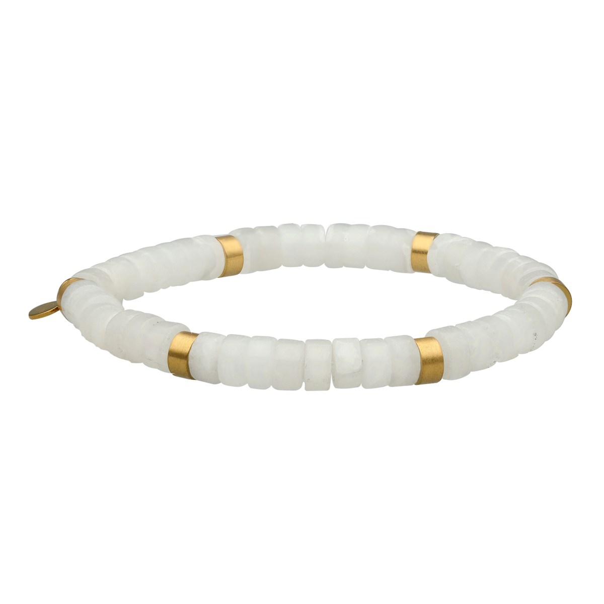 Bracelet Chakra Perles Heishi Quartz Blanc