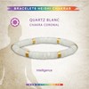 Bracelet Chakra Perles Heishi Quartz Blanc-XS-14cm - vue V2