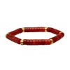 Bracelet Chakra Perles Heishi Agate Rouge-XS-14cm - vue V1