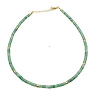 Collier Long Sautoir Ou Double Tour Chakra Perles Heishi Aventurine