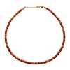 Sautoir Chakra Perles Heishi Agate Rouge-90 cm - vue V1