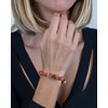 Bracelet réglable pierres d'agate rouge - vue V2