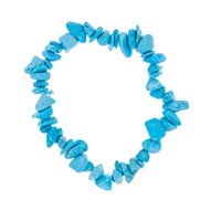 Bracelet réglable pierres de turquoise bleu
