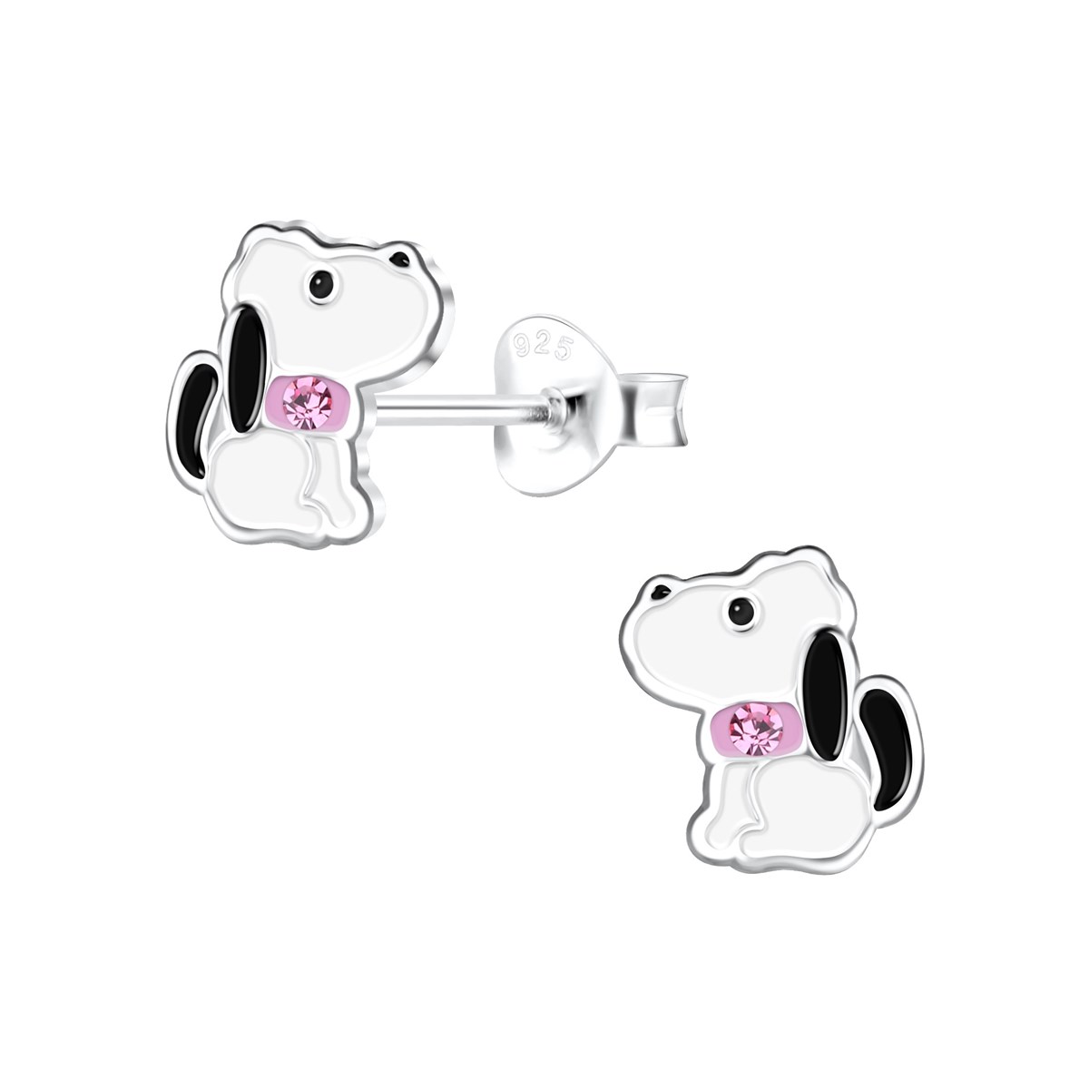 Boucles d'oreilles enfant Chien en argent 925