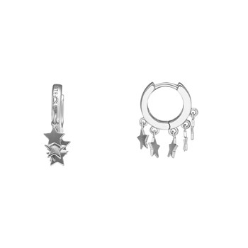 Boucles D'oreilles Argentées étoiles