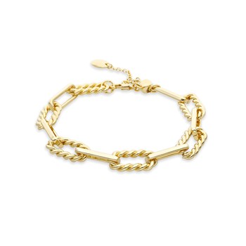 Gouden Ketting Armband Set Met Zirkonia