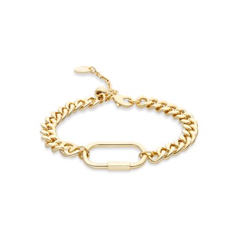 Gouden Ketting Armband Ovaal Element
