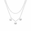 Collier Argent Soleil Double Zirconium Blanc - vue V1